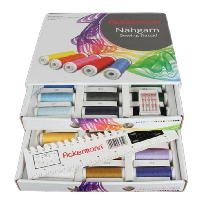 Ackermann Nähgarnbox Weiß - Caja de Hilos de Coser en Color Blanco