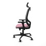 PIQUERAS Y CRESPO Silla de oficina Cilanco con mecanismo Sincro/Traslack, Rosa y Gris