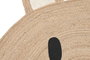 DKD Home Decor Alfombra Kids Yute Natural Blanco Negro 120 x 120 cm