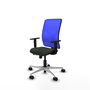 PIQUERAS Y CRESPO Silla de oficina Motilla con mecanismo Sincro/Traslack, Negro/Azul