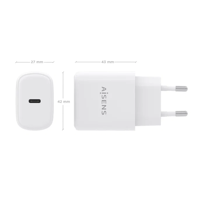 Aisens Cargador GaN 30W USB-C PD3.0 Blanco Aisens Cargador GaN 30W USB-C PD3.0 Blanco
