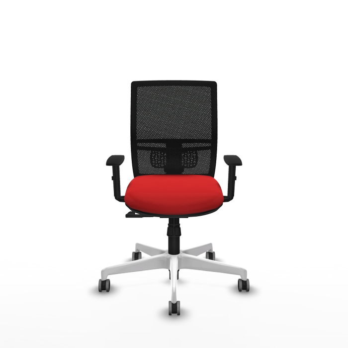 PIQUERAS Y CRESPO Silla de oficina Yunquera con mecanismo Sincro, Rojo y Negro