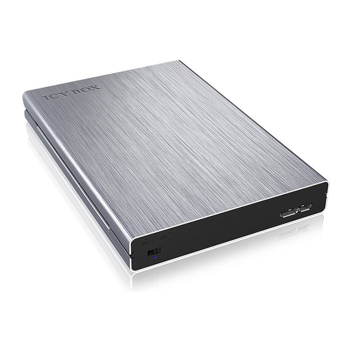 ICY BOX IB-241WP Carcasa para HDD/SSD de 2.5 pulg. con Protección contra Escritura, Antracita/Plata