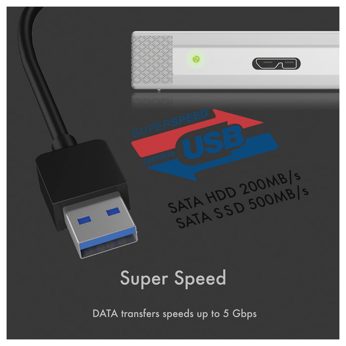 ICY BOX IB-241WP Carcasa Externa para SSD/Disco Duro 2.5" SATA a USB 3.2 Gen 1 (5 Gbit/s), Aluminio, Hot-swap, Incluye Cable ICY BOX IB-241WP Carcasa Externa para SSD/Disco Duro 2.5" SATA a USB 3.2 Gen 1 (5 Gbit/s), Aluminio, Hot-swap, Incluye Cable