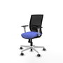 PIQUERAS Y CRESPO Silla de oficina Yunquera con mecanismo Sincro, Azul claro y Negro