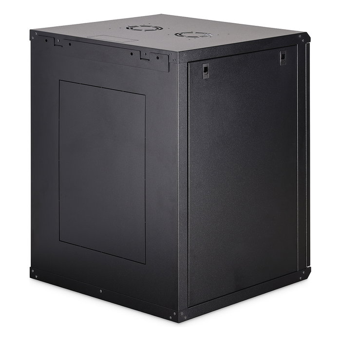 Digitus Bastidor de Pared Rack 16U Dynamic-N - Caja Mural 600x600x785 mm, 60 kg, Puertas de Cristal y Acero, con Rieles, Bloqueo y Gestión de Cables, Negro