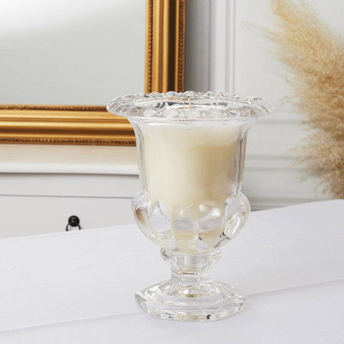 Home Deco Factory Vela Perfumada Medicis en Jarrón de Vidrio Aroma Peonía 14 cm