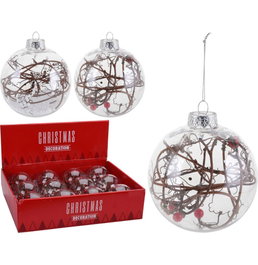 DKD Home Decor Decoración Colgante de Cristal 8x8x9 cm, Surtido de 3