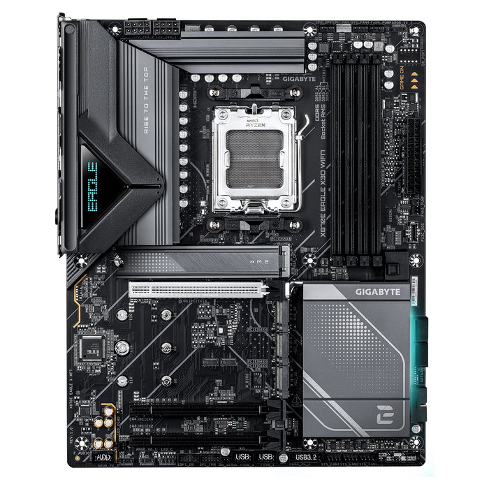 Gigabyte X870E EAGLE X WF7 Placa Base ATX AM5, AMD X870E, Wi-Fi 7, 5 GbE, USB4, 4 Ranuras M.2, VRM 14+2+2 Fases, DDR5 hasta 9000 MHz (OC), Compatible Ryzen 9000/8000/7000 Gigabyte X870E EAGLE X WF7 Placa Base ATX AM5, AMD X870E, Wi-Fi 7, 5 GbE, USB4, 4 Ranuras M.2, VRM 14+2+2 Fases, DDR5 hasta 9000 MHz (OC), Compatible Ryzen 9000/8000/7000