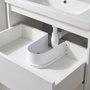 HERRAJES ALK Salva Sifón Blanco Redondeado para Cajón de Mueble de Baño