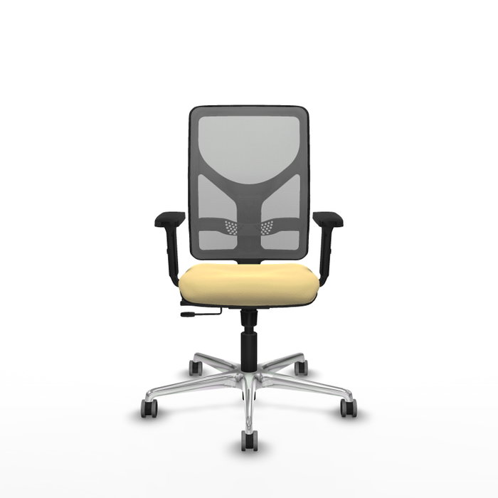 PIQUERAS Y CRESPO Silla de oficina Motilla con mecanismo Sincro/Traslack, Crema y Gris