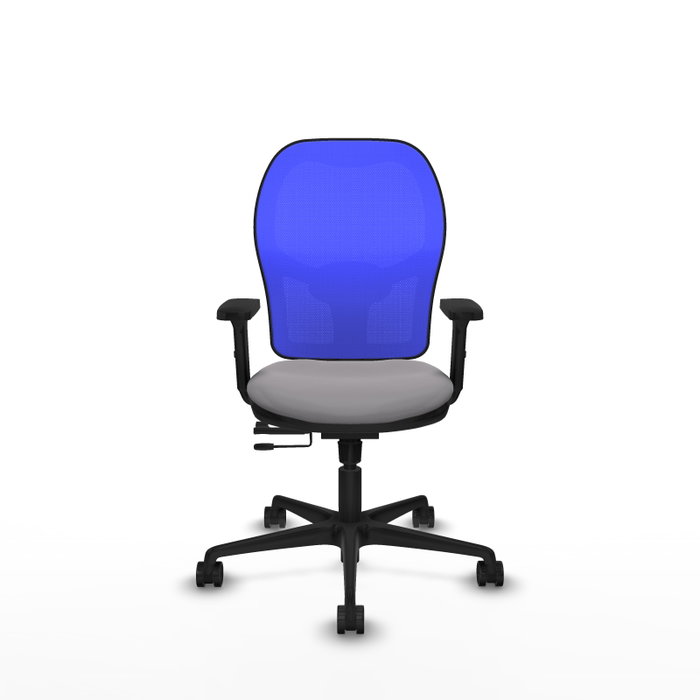 PIQUERAS Y CRESPO Silla de oficina Jorquera con mecanismo Sincro/Traslack, Gris y Azul