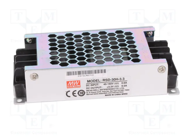 MEAN WELL RSD-30H-3.3 Convertidor DC/DC 3,3V 19,8W MEAN WELL RSD-30H-3.3 Convertidor DC/DC 3,3V 19,8W