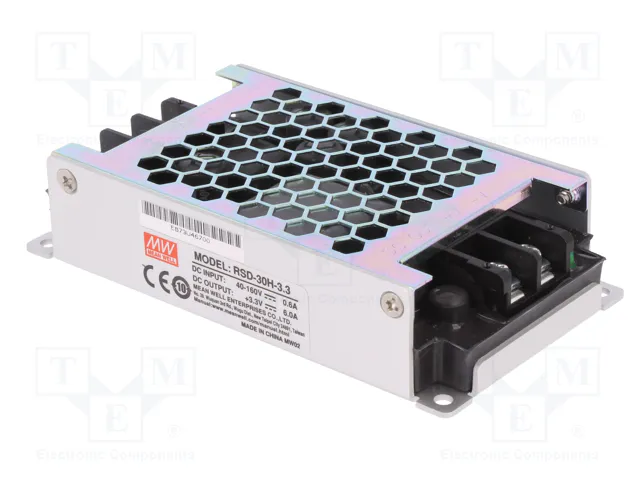 MEAN WELL RSD-30H-3.3 Convertidor DC/DC 3,3V 19,8W MEAN WELL RSD-30H-3.3 Convertidor DC/DC 3,3V 19,8W