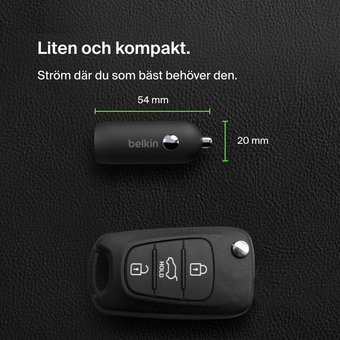 Belkin BoostCharge Cargador de coche USB-C 30W PD PPS Negro CCA004BTBK Belkin BoostCharge Cargador de coche USB-C 30W PD PPS Negro CCA004BTBK