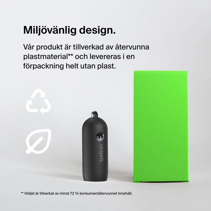 Belkin BoostCharge Cargador de coche USB-C 30W PD PPS Negro CCA004BTBK Belkin BoostCharge Cargador de coche USB-C 30W PD PPS Negro CCA004BTBK