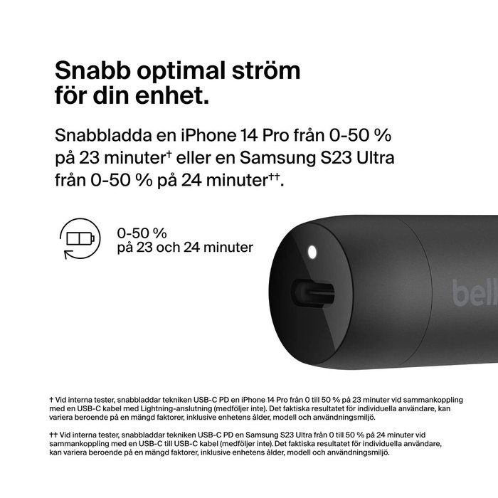 Belkin BoostCharge Cargador de coche USB-C 30W PD PPS Negro CCA004BTBK Belkin BoostCharge Cargador de coche USB-C 30W PD PPS Negro CCA004BTBK