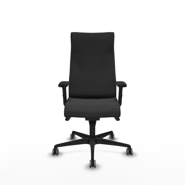 PIQUERAS Y CRESPO Sillón Albacete con mecanismo Sincro, Similpiel Gris oscuro, Brazos 2D