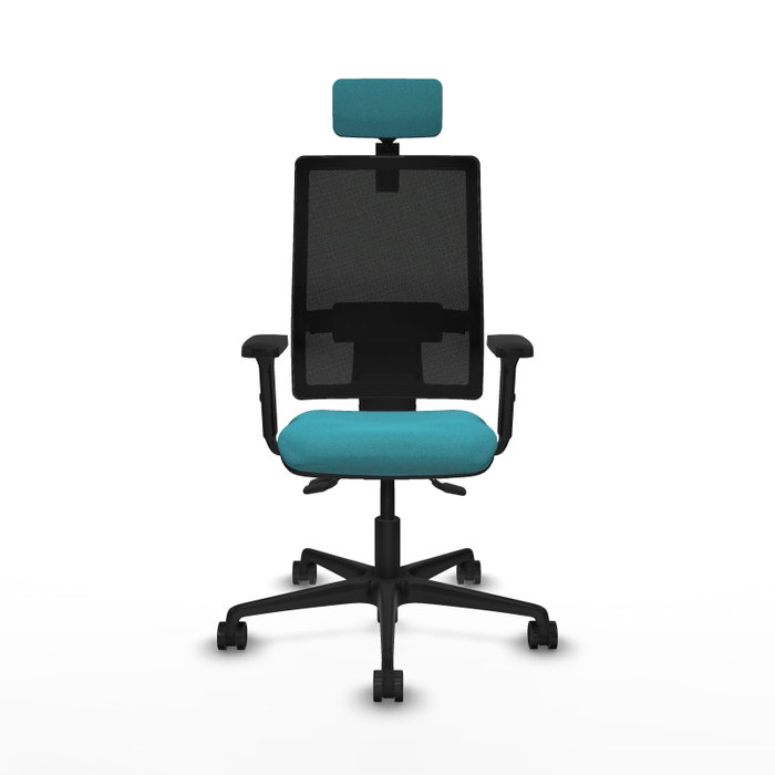 PIQUERAS Y CRESPO Silla de oficina Bormate Turquesa y Negro