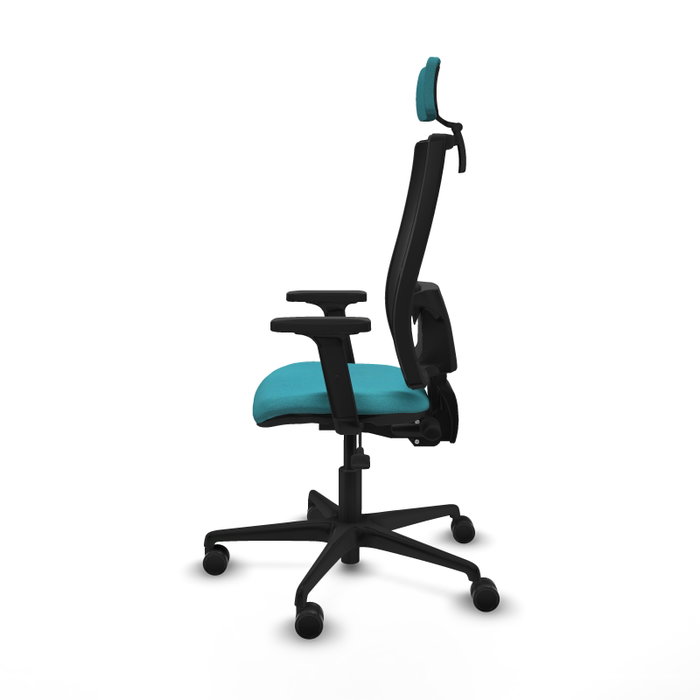 PIQUERAS Y CRESPO Silla de oficina Bormate Turquesa y Negro