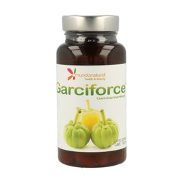 Mundo Natural Garciforce 60 cápsulas 600mg Complemento Alimenticio con Garcinia Cambogia y Zinc