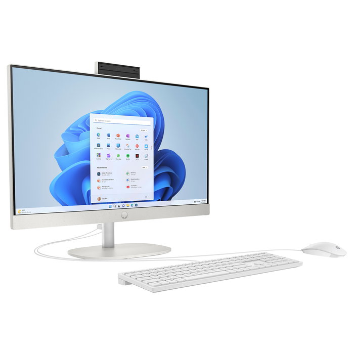 HP - AIO Desktop 24-cr0401 - Ordenador Todo en Uno - AMD Ryzen 5 7520U, 8GB RAM, 512GB SSD, Windows 11 Home, Color Blanco