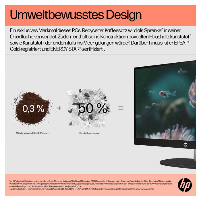 HP - AIO Desktop 24-cr0401 - Ordenador Todo en Uno - AMD Ryzen 5 7520U, 8GB RAM, 512GB SSD, Windows 11 Home, Color Blanco