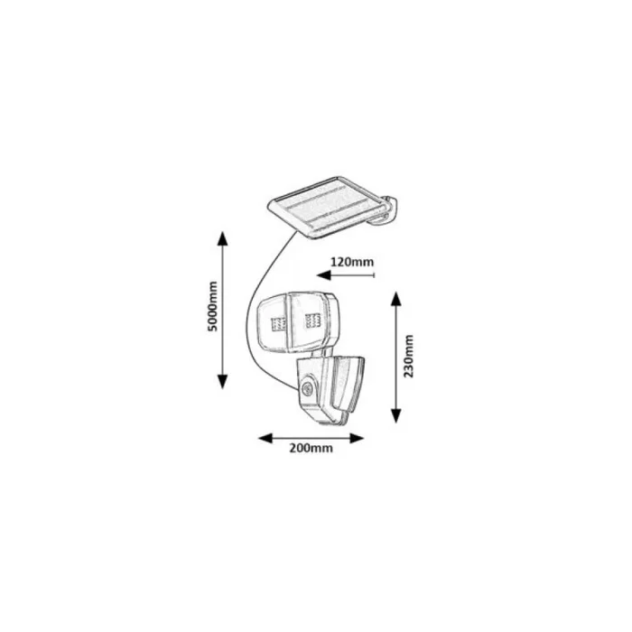 Rabalux Aplique Exterior Solar Zlarin LED 12W 700Lm 4000K Sensor IP44 [RAB-77012]