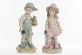 DKD Home Decor Figura de Resina Niño Surtida