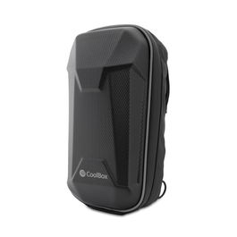 Coolbox Bolsa Impermeable para Patinete Eléctrico, Mochila Compacta con Bolsillo para Móvil y Borde Reflectante, Negra