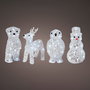 Lumineo 491031 Figuras Navideñas de Animales para Exterior a Pilas Modelos Surtidos
