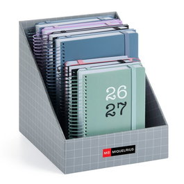 Agenda Escolar (2026-27) Miquelrius Catalan College Espiral Tapa Pp Con Goma Assortiment Expositor De 14