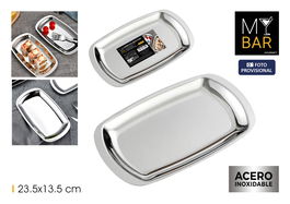 My Bar Bandeja para Servir de Acero Inoxidable de 23.5 cm (24 Unidades)