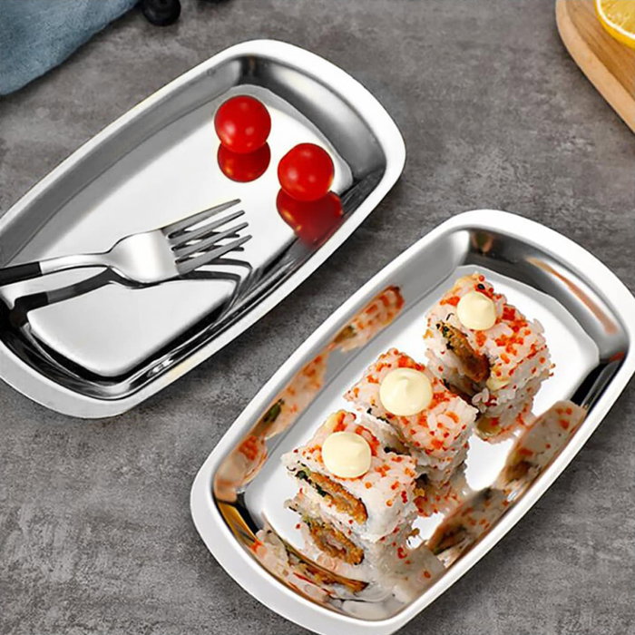 My Bar Bandeja para Servir de Acero Inoxidable de 23.5 cm (24 Unidades)