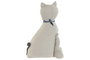 DKD Home Decor Sujetapuertas Gato Gris Claro Gris Oscuro 11 x 29 x 20 cm (2 Unidades)