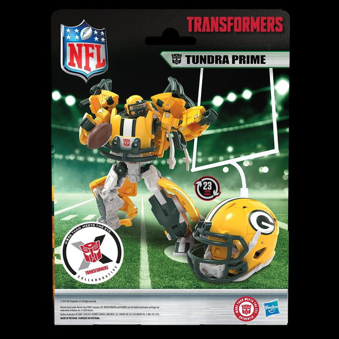 Hasbro Transformers x NFL Tundra Prime Green Bay Packers 14 cm