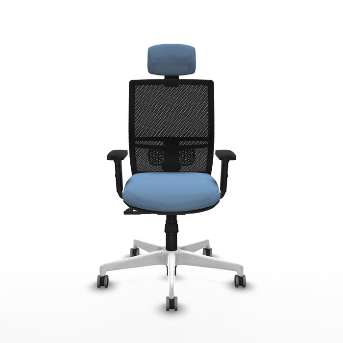 PIQUERAS Y CRESPO Silla de oficina Yunquera con mecanismo Sincro, Azul cielo y Negro PIQUERAS Y CRESPO Silla de oficina Yunquera con mecanismo Sincro, Azul cielo y Negro