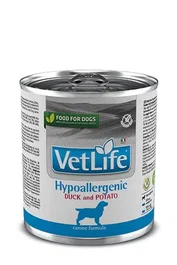 Farmina Vet Life Perro Hipoalergénico Pato y Patata Alimento Dietético Caja 6x300 gr