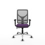 PIQUERAS Y CRESPO Silla de oficina Motilla con mecanismo Sincro/Traslack, Morado y Gris
