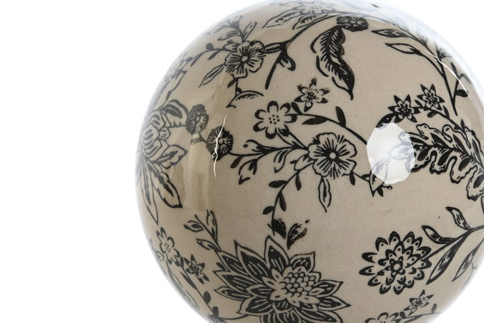 DKD Home Decor Bola de Decoración Gres Blanco 10,5x10,5x10,5 cm