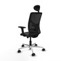 PIQUERAS Y CRESPO Silla de oficina Motilla Gris oscuro y Negro