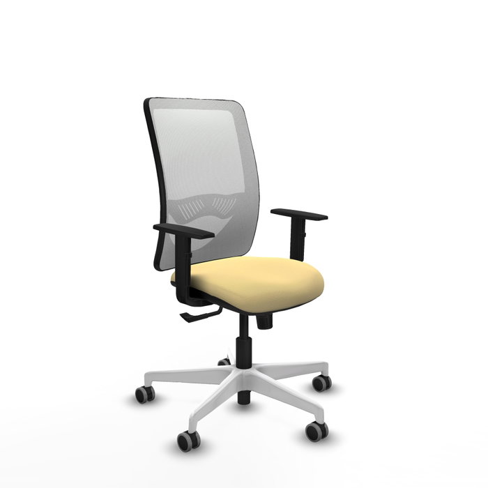 PIQUERAS Y CRESPO Silla de oficina Zulema con mecanismo Sincro, Crema y Blanco PIQUERAS Y CRESPO Silla de oficina Zulema con mecanismo Sincro, Crema y Blanco