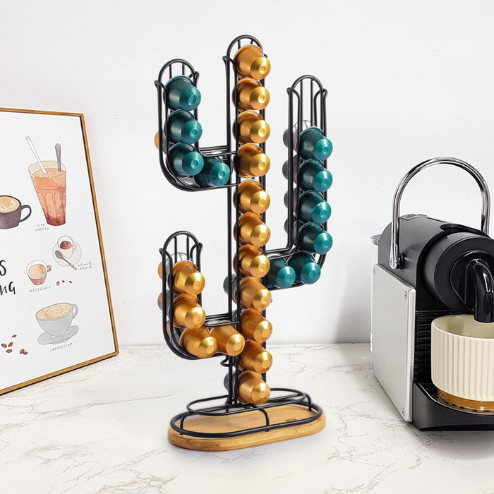 Inde Soporte 32 Cápsulas Café Cactus Quttin 9.6x41.5x19.5 cm (12 Unidades)