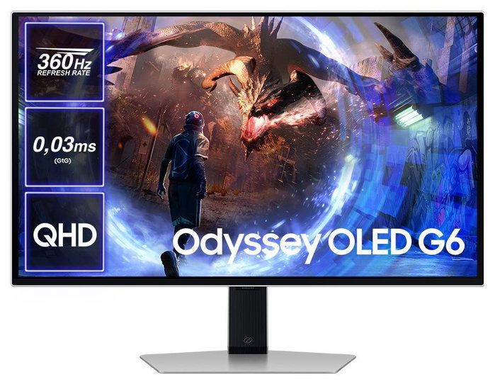 Samsung Odyssey OLED G6 S27DG600SU 27 pulgadas QHD 360 Hz Plata Samsung Odyssey OLED G6 S27DG600SU 27 pulgadas QHD 360 Hz Plata