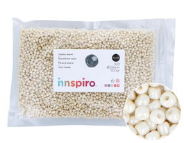 Innspiro Rocalla de Vidrio Redonda Ivory Grisáceo 3,8mm 500g