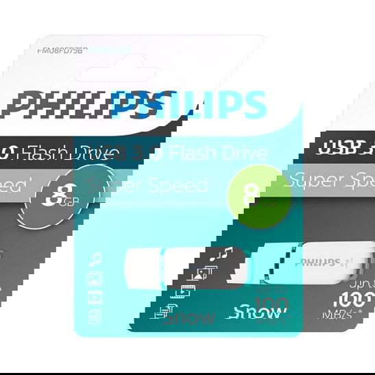 Philips Memoria USB 3.0 8GB Snow Edition Spring Green FM08FD75B