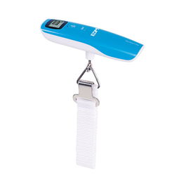 Edm Báscula de Viaje para Equipaje Digital con Pantalla LCD, Capacidad Máxima 50kg, Función Tara, Indicador de Sobrepeso y Batería Baja, Dimensiones 13x3,7cm