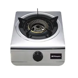 Orbegozo Hornillo a Gas Exterior FO 1700 Inox, 1 Quemador Triple Corona 4.3 KW, Encendido Piezoeléctrico, Butano/Propano, Uso Exterior, Dimensiones 30.5x14.5x41 cm