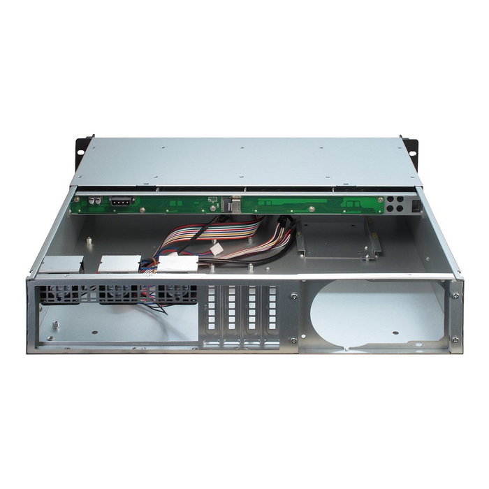 Inter-Tech IPC 2U-2404S Chasis de Servidor Rackable 2U para Placas micro ATX/Mini-ITX con 5 Bahías 3.5", 4 Ranuras de Expansión y Hot-Swap, Negro/Plata