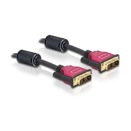 DeLOCK Cable DVI-D 24+1 Macho a Macho 1,8 m Negro